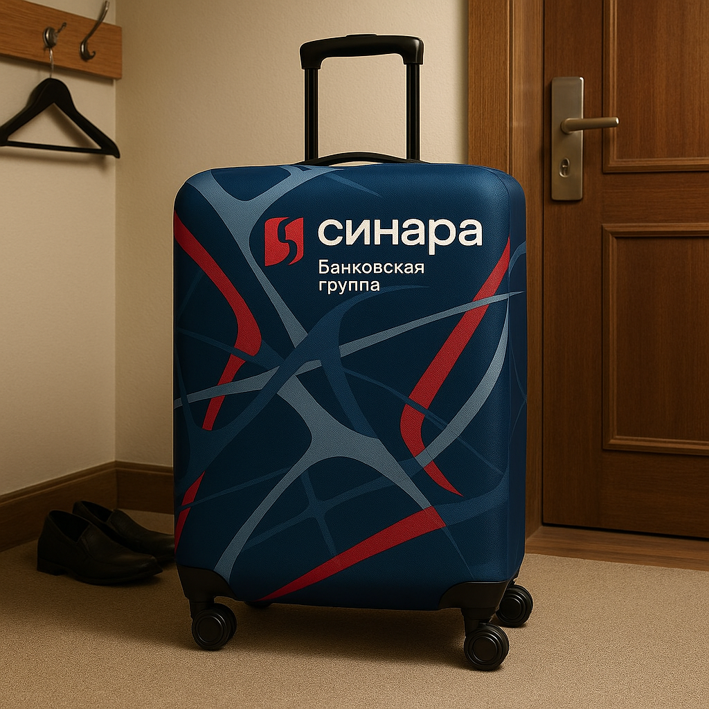 Чехол на чемодан с логотипом