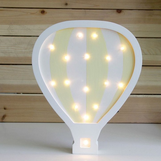 Деревянная LED лампа "Воздушный шар"- фото 1