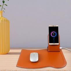 Коврик для мыши с беспроводной зарядкой и подставкой Optimus Pad Top - фото 2