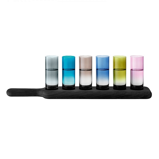 Набор из 6 цветных стопок на подставке PADDLE- фото 1