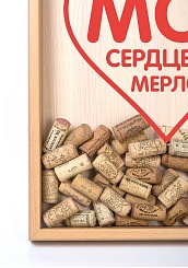 Копилка для винных пробок "Мое сердце за Мерло!" - фото 3