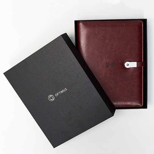 Ежедневник со встроенной зарядкой и флешкой 32 ГБ Оптимус- фото 1