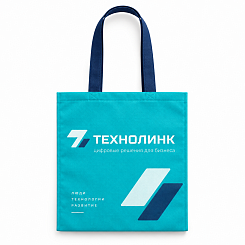 Яркий шопер из спанбонда с логотипом - фото 4