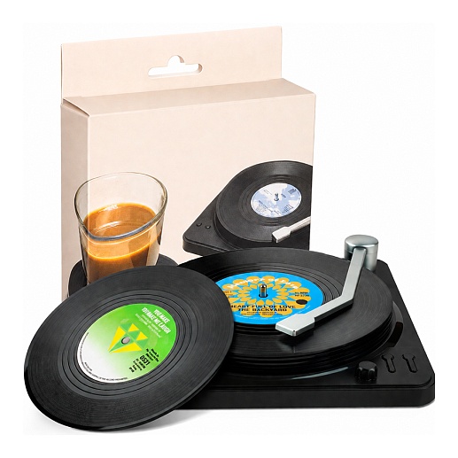 Подставки под напитки в виде виниловых пластинок- фото 1