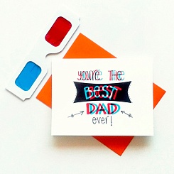 Открытка 3D с очками - фото 2