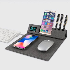 Коврик для мыши с беспроводной зарядкой и органайзером Optimus Pad Pro - фото 2