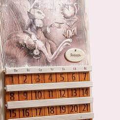 Вечный настенный календарь из дуба - фото 2