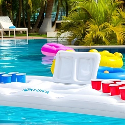 Надувной плавающий столик с кулером для бассейна - фото 4