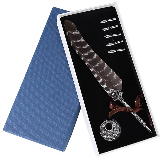 Антикварная перьевая ручка в подарочной коробке - фото 1