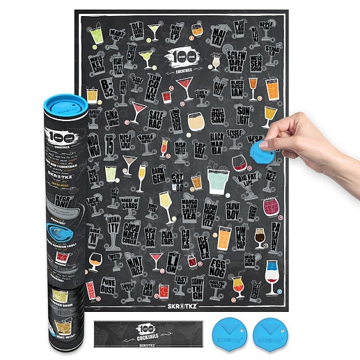 Скретч-постер "101 идея для коктейля"- фото 1