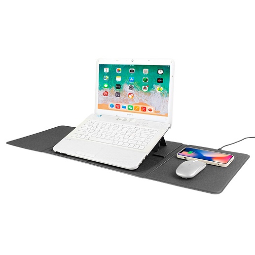 Коврик для мыши с беспроводной зарядкой и подставкой для ноутбука Optimus Pad Smart- фото 1