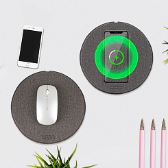 Коврик для мыши с беспроводной зарядкой Optimus Pad Circle - фото 3