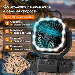 Портативный вентилятор с подсветкой - фото 2