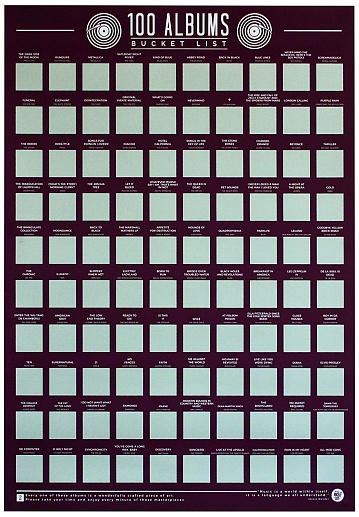 Скретч-постер "100 музыкальных альбомов"- фото 1