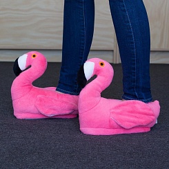 Плюшевые тапочки "Фламинго" - фото 3