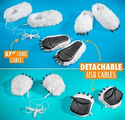 Комплект Yeti USB с подогревом перчатки и тапочки - фото 3