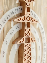 Вечный календарь из матового оргстекла с дубом ЛЭП - фото 2