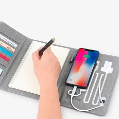 Ежедневник с зарядкой и флешкой Optimus Folding 1 - фото 2