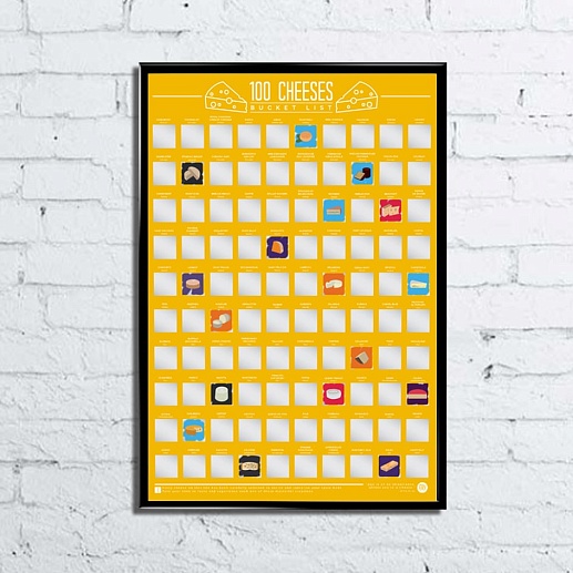 Скретч-постер "100 видов сыра"- фото 1