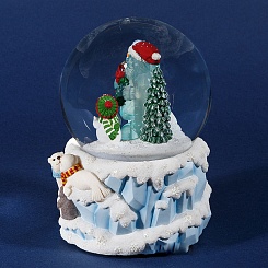 Новогодний стеклянный шар со снегом - фото 3