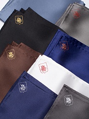 Нагрудный мужской платок из шелка ручной росписи - фото 2