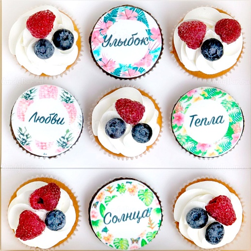 Набор капкейков "С пожеланиями"- изображение 1 Набор капкейков "С пожеланиями"- фото 1