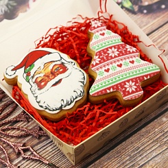 Набор новогоднего печенья №2 - Санта и Елка - изображение 2 Набор новогоднего печенья №2 - Санта и Елка - фото 2