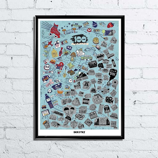 Скретч-постер 101 идея для семейного отдыха- фото 1