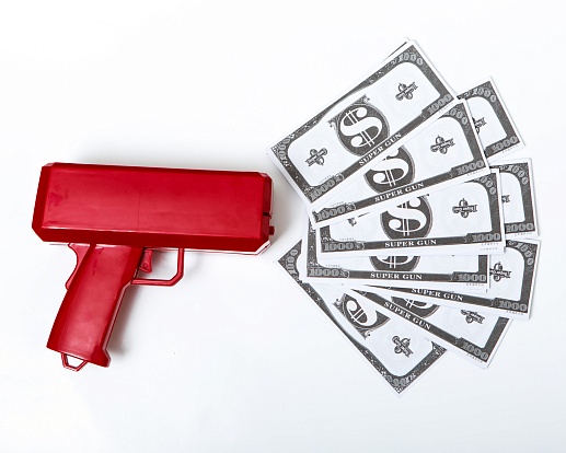 Пистолет стреляющий деньгами MONEY GUN (Деньгомёт)- фото 1
