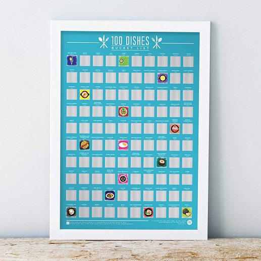Скретч-постер "100 блюд"- фото 1