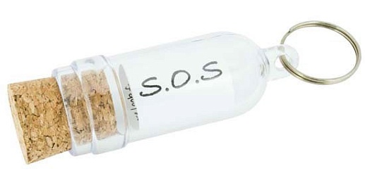 Брелок "Бутылка с запиской"- изображение 1 Брелок "Бутылка с запиской"- фото 1