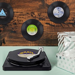 Подставки под напитки в виде виниловых пластинок - фото 2