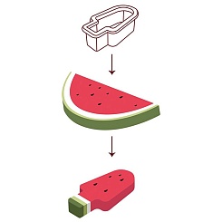 Фигурная форма для резки арбуза - фото 7