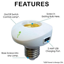 Лампа с зарядкой USB Light Bulb LampCharger  - фото 4