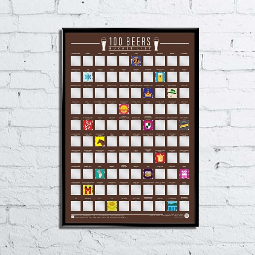 Скретч-постер "100 видов пива"- фото 1
