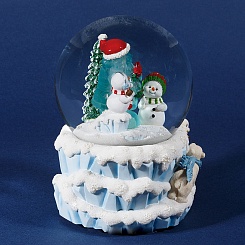 Новогодний стеклянный шар со снегом - фото 2