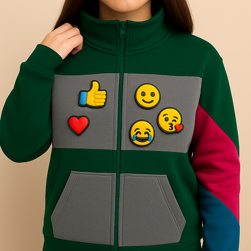 Толстовка на молнии со сменными стикерами- фото 1