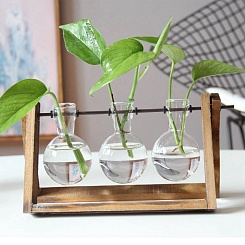 Ваза для цветов в форме колбы - фото 3