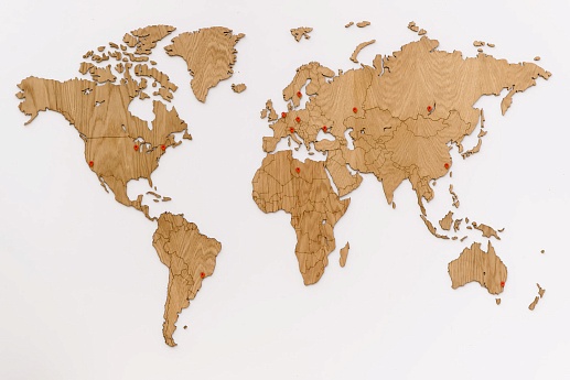 Карта из натурального дерева Wall Decoration Exclusive- фото 1