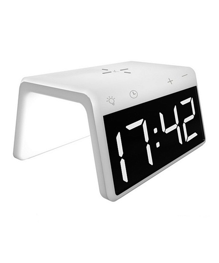 Будильник с беспроводной зарядкой Night light- фото 1