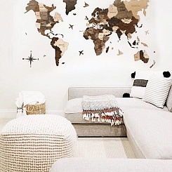 Wood Map - деревянная карта мира - фото 2