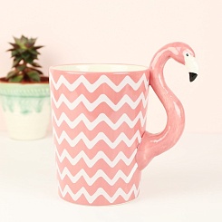 Кружка "Розовый фламинго" - фото 3