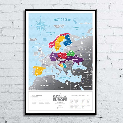 Скретч-карта Европы- фото 1