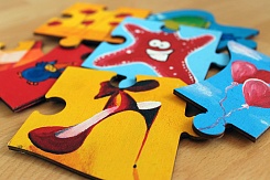 Деревянный пазл Colorful Heart - фото 2