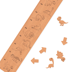 Деревянный детский ростомер Дино - фото 4