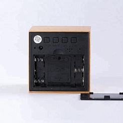 Деревянные светодиодные часы - будильник с зеркалом - фото 4