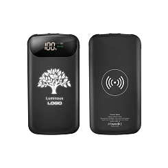 Беспроводная зарядка с подсветкой логотипа Glory Soft Touch - фото 2