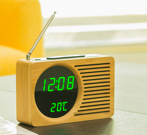 Светодиодные часы Wood Radio- фото 1