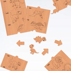 Деревянный детский ростомер Дино - фото 3