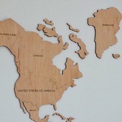 Wood Map - деревянная карта мира - фото 6